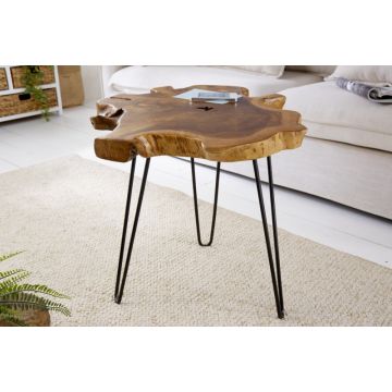 Bijzettafel Wild 55cm Massief Teak Hout - 38243