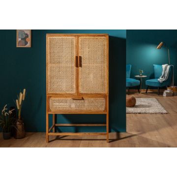 Kast Bamboo Lounge 140cm Massief Mango Hout - 39821