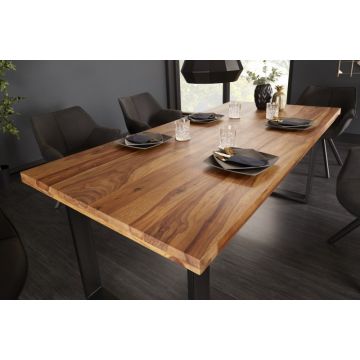 Eettafel Iron Craft 200cm Massief Sheesham Hout - 39870