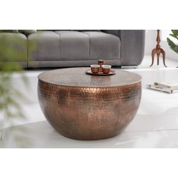Salontafel Orient II Rond Gevlamd Koper 60cm - 39535