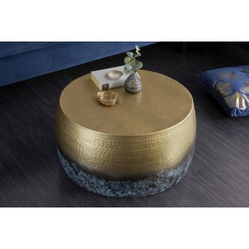 Salontafel Orient III 60cm Rond Gevlamd Goud  - 39885