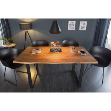 Eettafel Mammoet Industrial 160cm Massief Acacia Hout - 39912