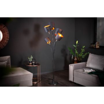 Vloerlamp Levels Zwart/Goud 178cm - 40038
