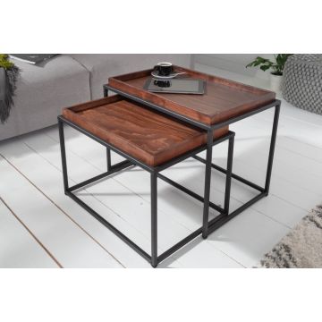 Salontafel 2-delig Elements 60cm Beuken - 39719
