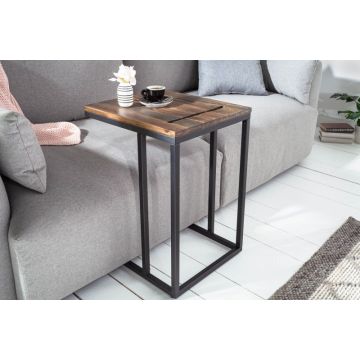 Bijzettafel Scandinavia 43cm Massief Acacia Hout Met Tablethouder - 39724