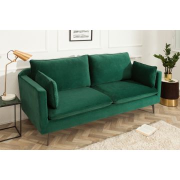 Famous Sofa Groen 210cm Fluweel - 40086