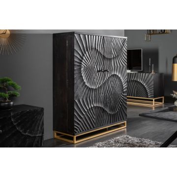 Barkast Scorpion Zwart 95cm Massief Mango Hout - 40054