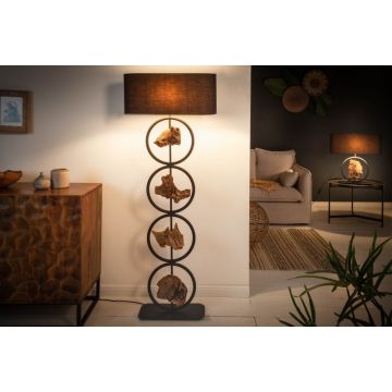 Vloerlamp Elements 147cm Massief Acacia Hout - 40398