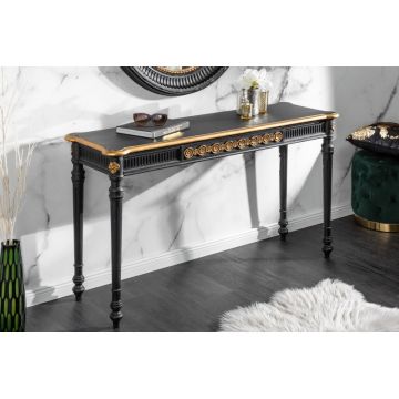 Sidetable Venice 125cm Zwart Goud - 40554