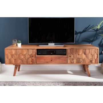 TV Meubel Mystic 140cm Massief Acacia Hout - 38423
