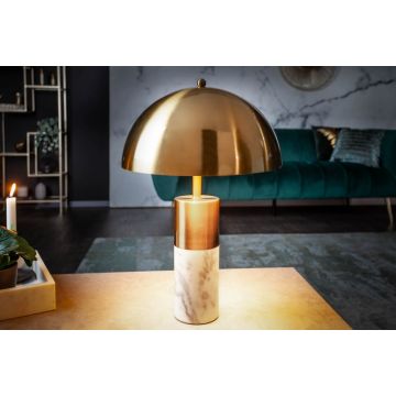 Tafellamp Burlesque Goud/Wit Marmer 52cm - 40778