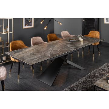Eettafel Euphoria Marmerlook 180-220-260cm Keramiek - 40644