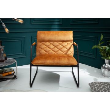 Fauteuil Mustang Lounger Mosterdgeel Fluweel - 40759