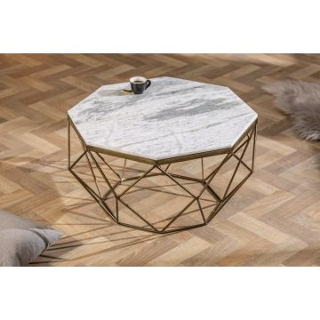 Salontafel Diamond 70cm Marmer Wit - 40393
