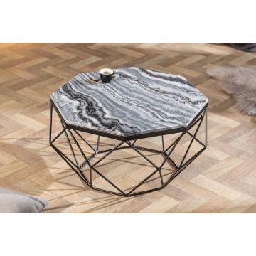 Salontafel Diamond Marmergrijs 70cm - 40394