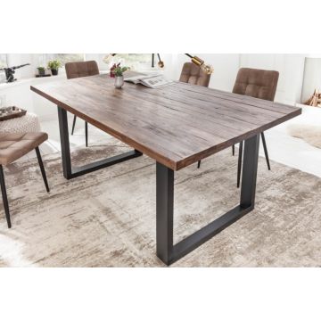 Eettafel Wotan II Grijs 200cm Massief Acacia Hout - 40989
