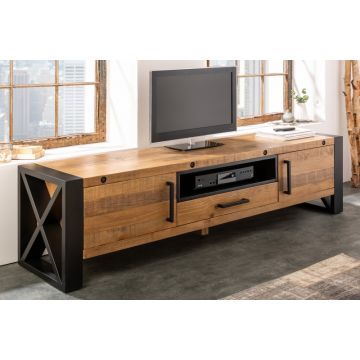 TV-meubel Thor 200cm Massief Grenen Hout Natuur - 40684