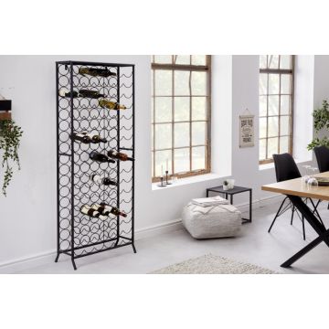 Wijnrek Storage Metaal Zwart 182cm - 40862