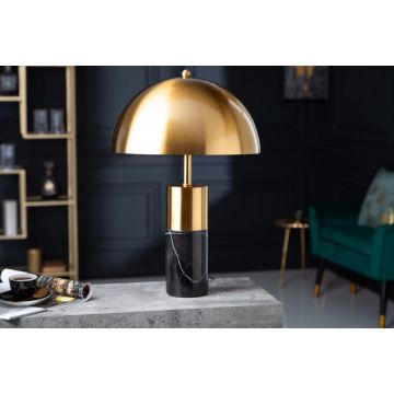 Tafellamp Burlesque Goud/Zwart Marmer 52cm - 41319