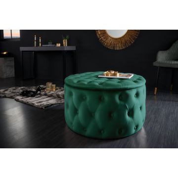 Hocker Modern Barock Smaragdgroen 75cm Fluweel - 40743