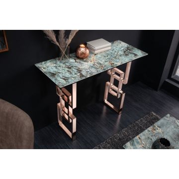 Sidetable Atlantis turquoise 100cm Marmer Look - 41749