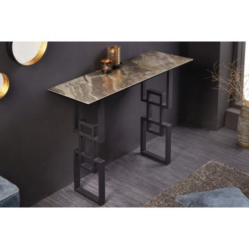 Sidetable Atlantis Taupe 100cm Marmer Look - 41746