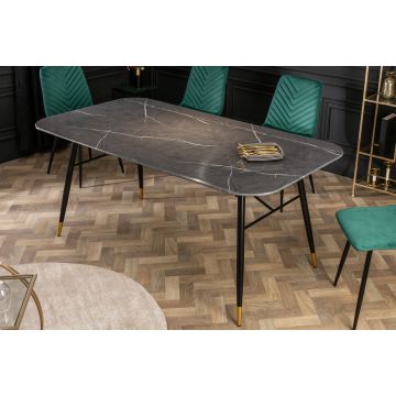 Eettafel Paris Zwart 180cm Marmer - 40846