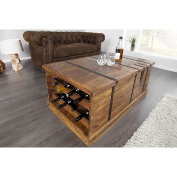 Salontafel Bodega Massief Sheesham Hout 100cm - 39060