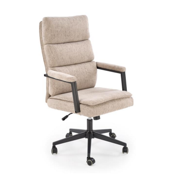 In Hoogte Verstelbare Bureaustoel Adriano Beige Stof Zwart Frame