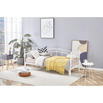 Onderschuif Bed 2-persoons Ariza Wit 90/180x200cm Metaal