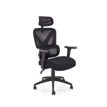 In Hoogste Verstelbare Ergonomische Bureaustoel met Hoofdsteun Astral Zwart
