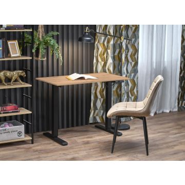 In Hoogte Verstelbaar Bureau Elektrisch 105cm Eiken blad Zwart frame B53
