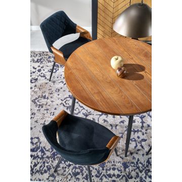 Moderne Ronde Eettafel Barry Warm Walnoot Bruin Ø105cm