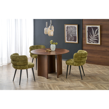 Ronde Eettafel Caldo Warm Walnoot Bruin Ø120cm