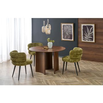 Ronde Eettafel Caldo Warm Walnoot Bruin Ø120cm