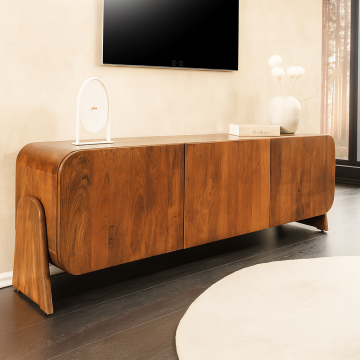 Massief Houten Dressoir Brasil 160cm Bruin Mangohout Zes Compartimenten - 45789