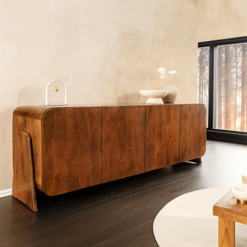 Massief Houten Dressoir Brasil 175cm Bruin Mangohout Zes Compartimenten - 45788