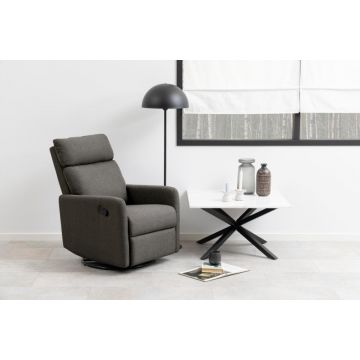 Relaxfauteuil Chicago draaibaar en verstelbaar stof Donkergrijs - 1086901M
