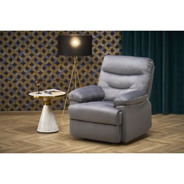 Moderne Fauteuil Drager Grijs Fluweel