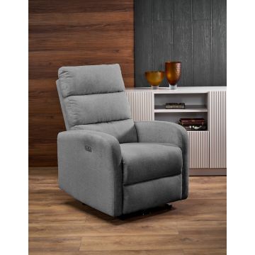 Elektrisch Verstelbare Relax Fauteuil Carinio Grijs met Massagefunctie en USB-poort