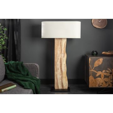 Vloerlamp Organic Living 163cm Beige Walnoot Hout - 39620