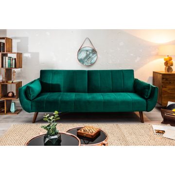 Slaapbank Divani Smaragdgroen 215cm Fluweel - 40089