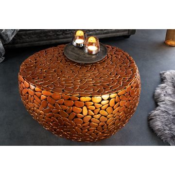 Salontafel Stone Mosaic Rond Koper 72cm - 41434