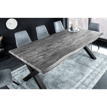 Eettafel Wild Grijs gekalkt 200cm Xpoten - 42279