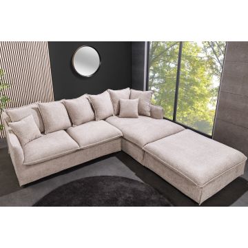 Grote Hoekbank Heaven 255 cm Champagne Beige - 44187