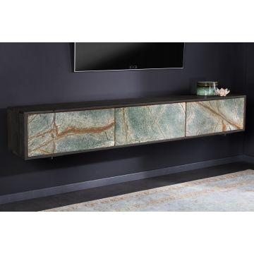 TV-meubel Mountain Soul 160cm Massief Acacia Hout Zwart - 43482