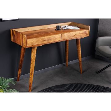 Massief Houten SideTable/Bureau Beauty by Nature 110cm Sheesham met extra opbergruimte - 43751
