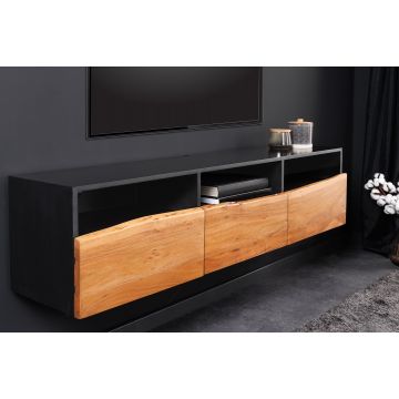 Massief Hangend Acaciahout Boomrand TV-Meubel 140cm Oorganic Artwork - 44057