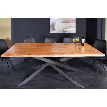 Massief Acaciahouten Boomrand Eettafel Mammoet 200cm - 44058