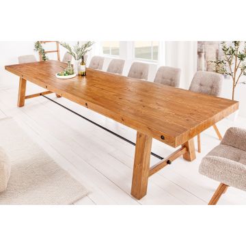 Massieve Bruine Gerecycled Grenenhout Finca Eettafel 300cm vintage - 44507